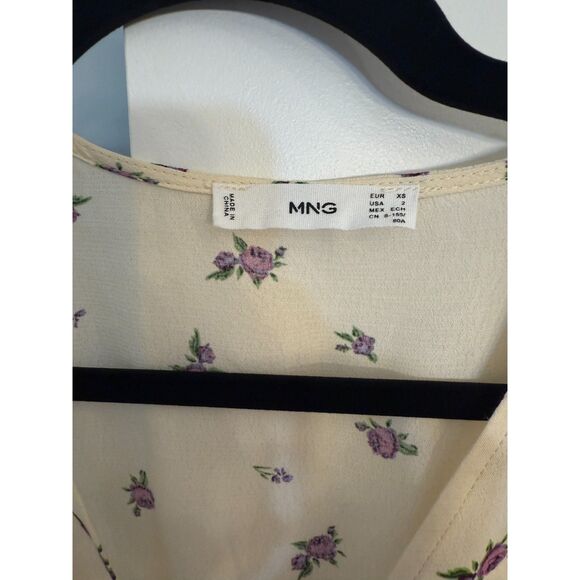 MANGO Floral Print Blouse - Size XS - Picture 8 of 8